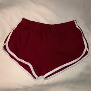 American apparel red athletic shorts